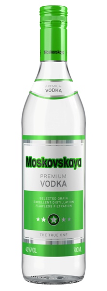 Vodka der Marke Moskovskaya 38% 0,7l Flasche