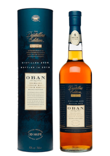 Distillers Edition der Marke Oban Single Malt Scotch Whisky 2019/2005 43% 0,7l Flasche