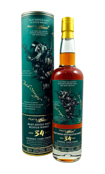 Single Malt Scotch Whisky Peat`s Beast 34 Years Cognac Cask Finish 47,1% 0,7l Flasche