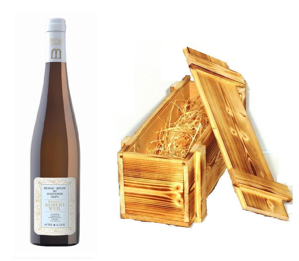 Wein der Marke Robert Weil Riesling Charta Qba trocken 2010 12% 0,75l Flasche in Holzkiste