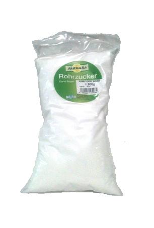 Weißer Rohrzucker im Polyester Beutel der Marke Sarkara 1,5 Kg
