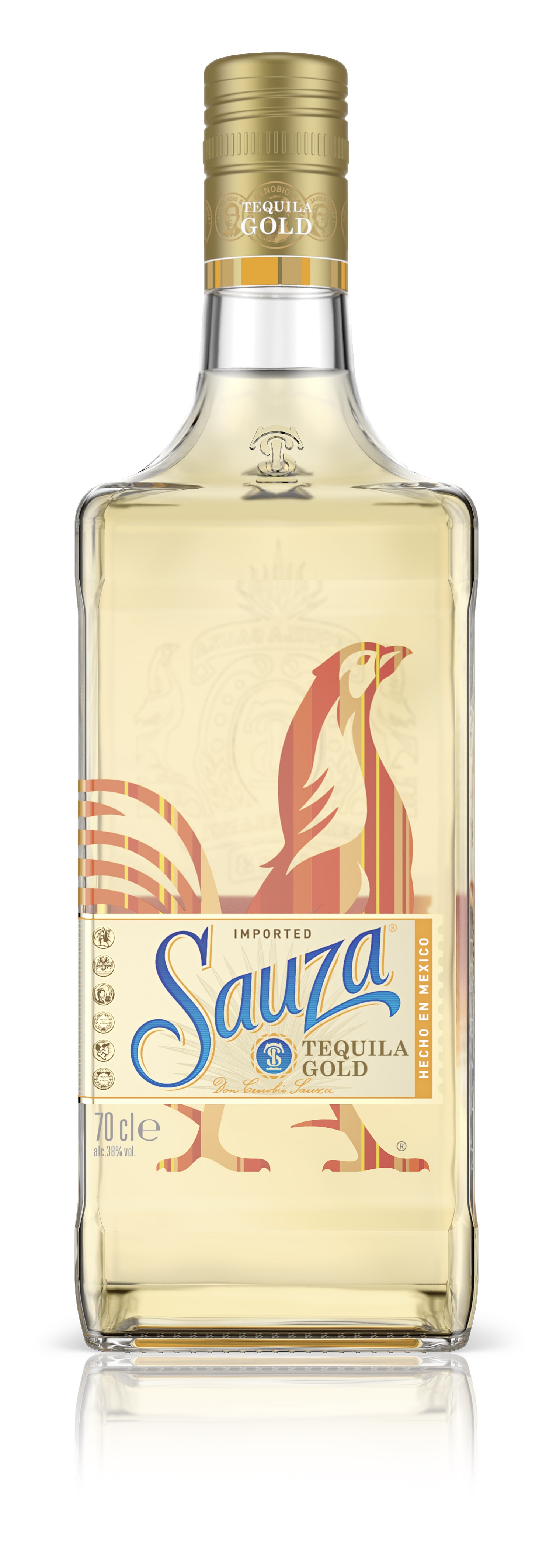 Tequila Gold der Marke Sauza 38% 0,7l Flasche