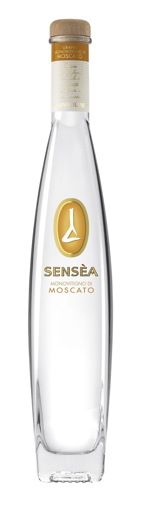 Moscato Grappa der Marke Sensea 40% 0,5l Flasche