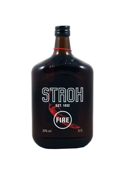 Spirituose der Marke Stroh Fire 20% 0,7l Flasche