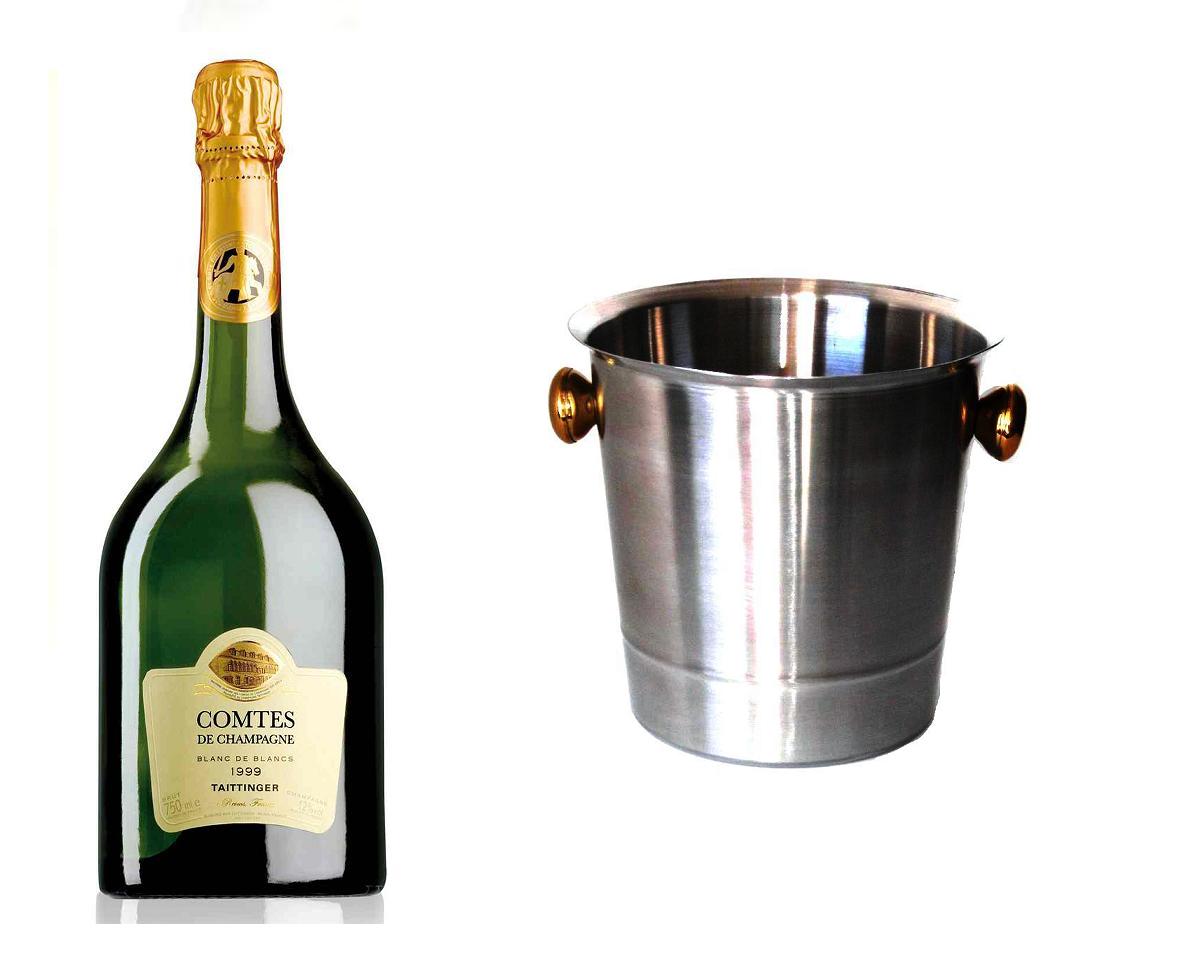 Comtes de Champagne der Marke Taittinger im Kühler 12% 0,75l Flasche