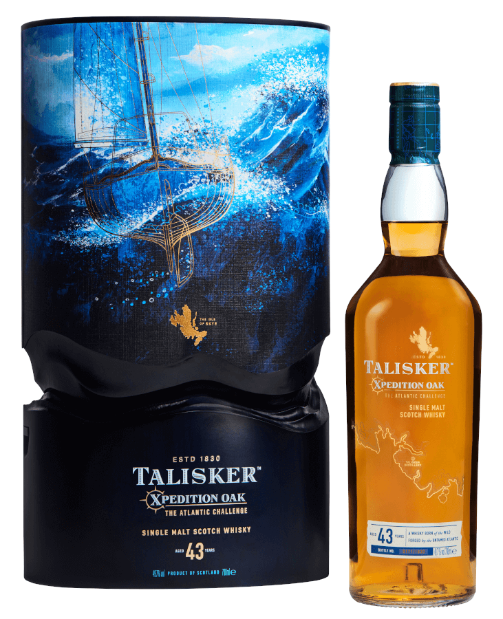 Single Malt Scotch Whisky der Marke Talisker 43 Years Expedition Islands 49,7% 0,7l Flasche