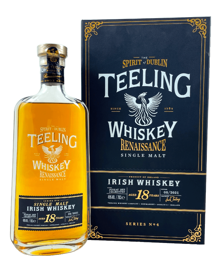 Irish Whiskey der Marke Teeling 18 Years Renaissance Pineau Des Charentes Finish 46% 0,7l Flasche