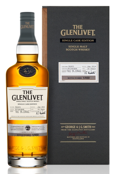 Single Malt Scotch Whisky der Marke The Glenlivet Single Cask 59,33% 0,7l Flasche