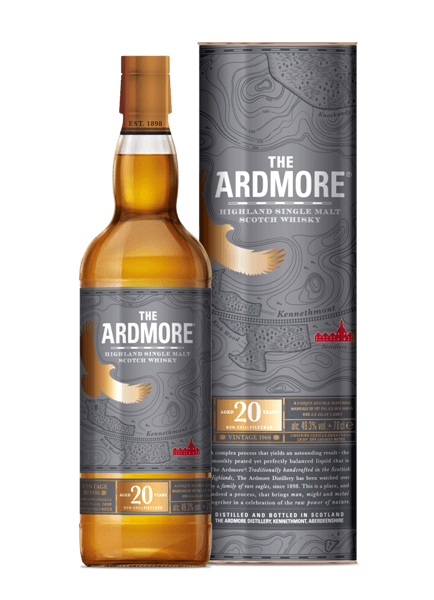 Single Malt Scotch Whisky der Marke Ardmore 20 Years 49,3% 0,7l Flasche