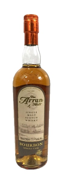 Single Malt Scotch Whisky der Marke The Arran Bourbon Single Cask 55,1% 0,7l Flasche