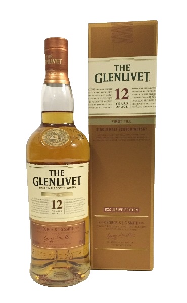 Single Malt Scotch Whisky der Marke The Glenlivet 12 Jahre First Fill 40% 0,7l Flasche