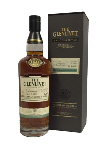 Single Malt Scotch Whisky der Marke The Glenlivet 19 years Campdalemore 58,1% 0,7l Flasche