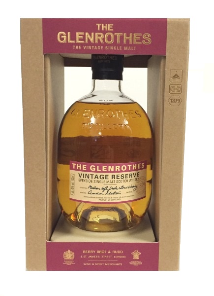 Single Malt Scotch Whisky der Marke The Glenrothes Vintage Reserve 40% 0,7l Flasche