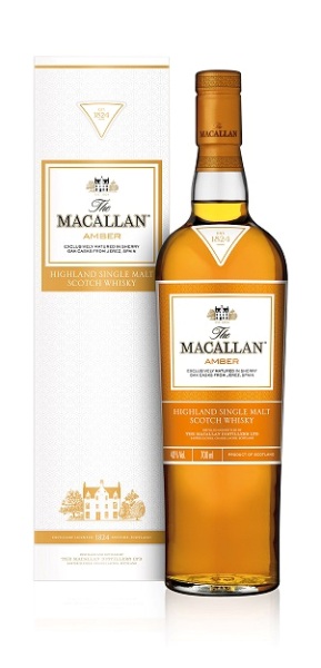 Highland Single Malt Scotch Whisky der Marke The Macallan Amber 40% 0,7l Flasche