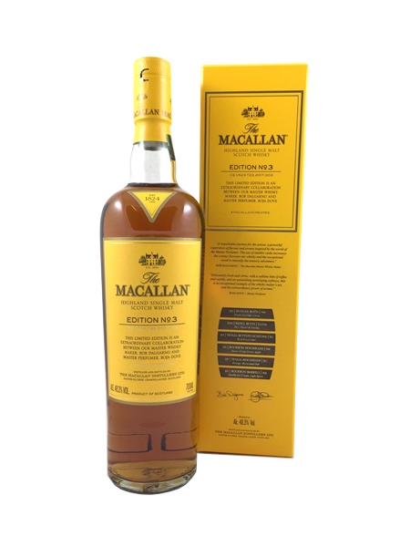 Single Malt Whisky der Marke The Macallan Edition Nr.3 48,3% 0,7l Flasche
