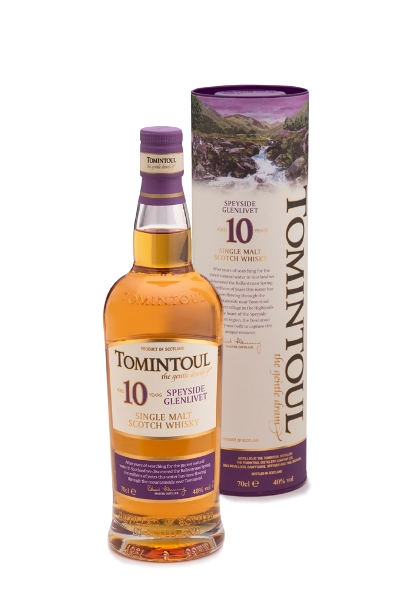 Single Malt Scotch Whisky der Marke Tomintoul 10 Jahre Speyside 40% 1,0l Flasche