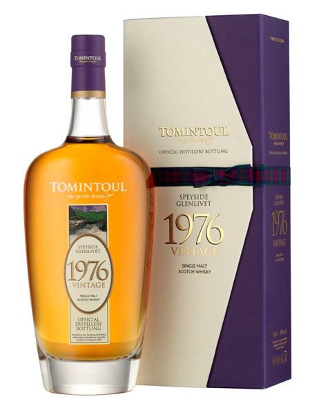 Single Malt Scotch Whisky der Marke Tomintoul Vintage 1976 Speyside 40% 0,7l Flasche