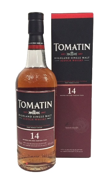 Single Malt Scotch Whisky der Marke Tomatin 14 Jahre Speyside 46% 0,7l Flasche