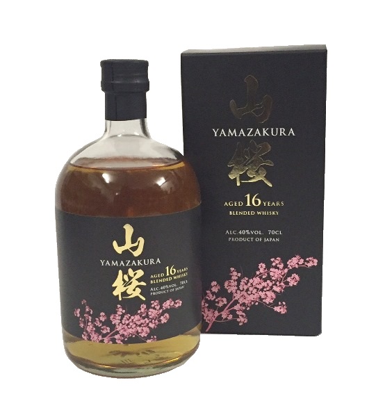 Blended Malt Japanese Whisky der Marke Yamazakura 16 Jahre 40% 0,7l Flasche