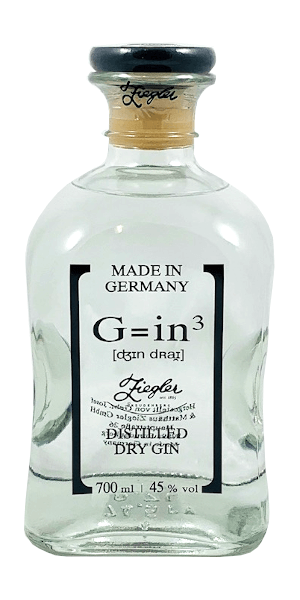 G=in³ distilled dry Gin der Marke Ziegler 45% 0,7l Flasche
