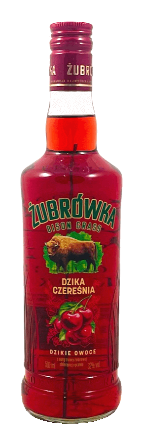Spirituose der Marke Zubrowka Dzika Czeresnia Wildkirsche 32% 0,5l Flasche